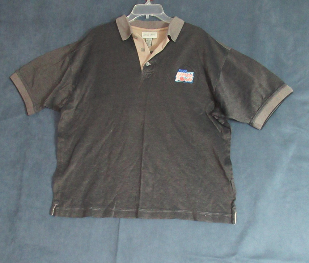 Vintage NCAA Basketball Final Four Polo Shirt Mens XL Brown 2002 Atlanta Sports